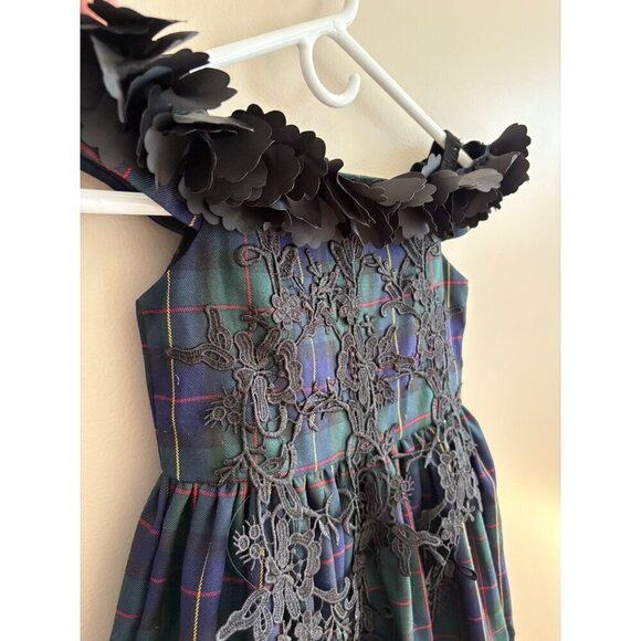 Trish Scully NWT Belle Gown Blackwatch Tartan Plaid Christmas Holiday Dress 6 - Picture 3 of 15